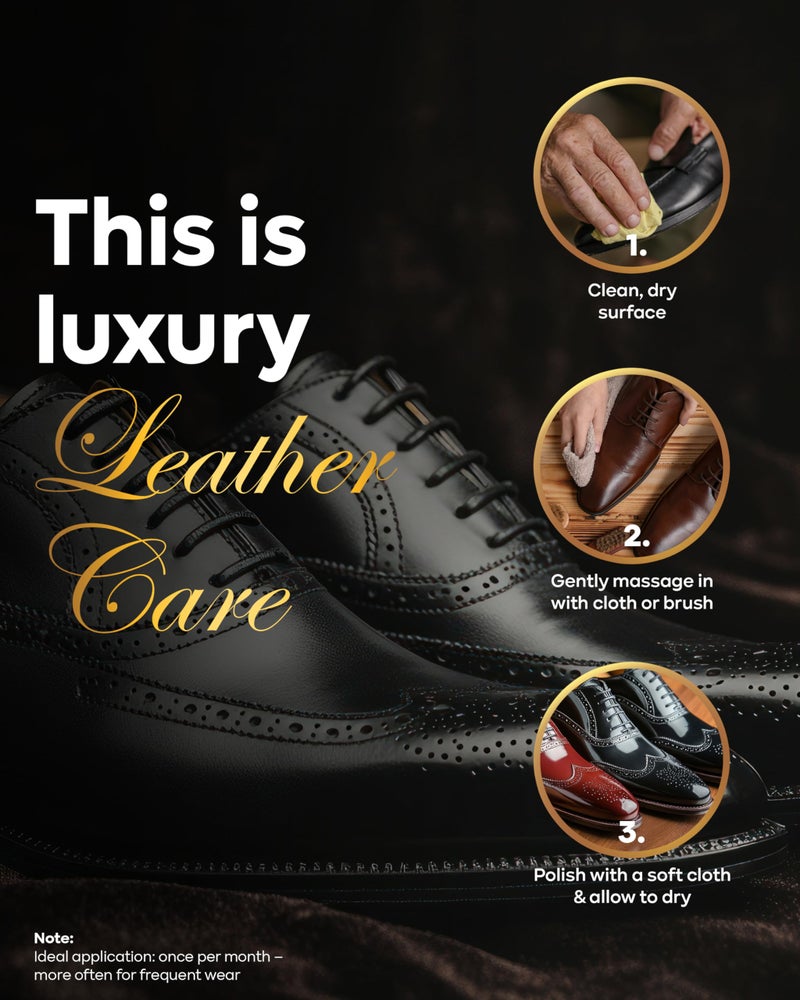 Collonil Leather Shoe Polish 1909 CrÃ¨me de Luxe Black - Optimum Color Refreshing & Depth - Protects and Nourishes Smooth Leather for a Lasting Glow - 3.38 Fl Oz - Image 5
